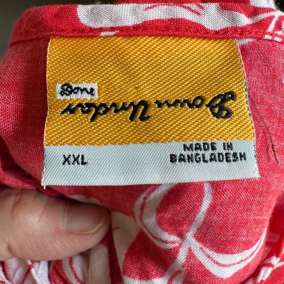 Down Under Red Hawaiian Shift Dress XXL Hibiscus Vacation Relaxed Sleeveless - Picture 4 of 6